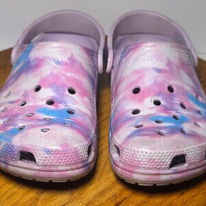Crocs Girls Youth Purple Blue Pink Swirl Pattern Size 2 J